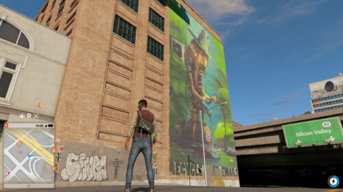 HUD screenshot of Watch Dogs 2 video game interface.