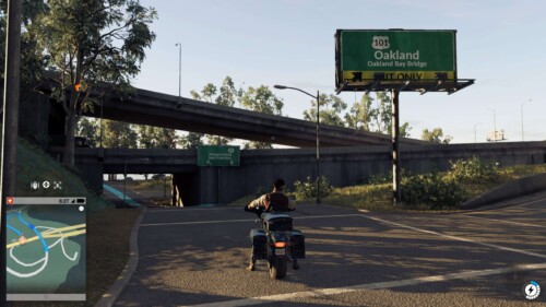 HUD screenshot of Watch Dogs 2 video game interface.