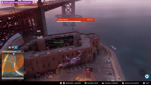 HUD screenshot of Watch Dogs 2 video game interface.