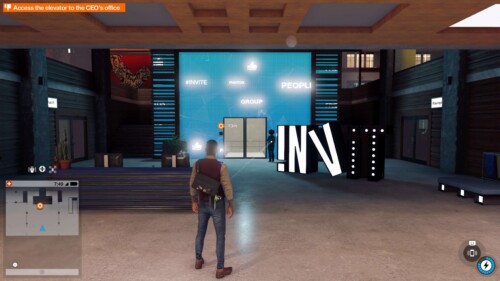 HUD screenshot of Watch Dogs 2 video game interface.
