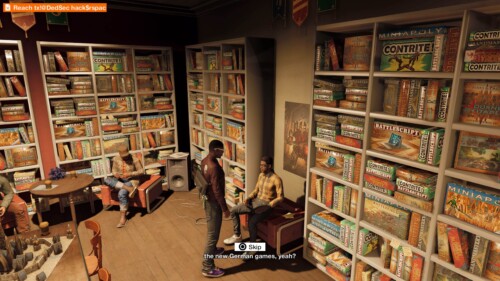 Interact screenshot of Watch Dogs 2 video game interface.