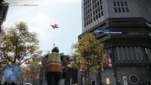 HUD screenshot of Watch Dogs: Legion video game interface.