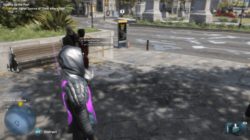 HUD screenshot of Watch Dogs: Legion video game interface.