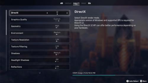 Image Quality screenshot of Watch Dogs: Legion video game interface.