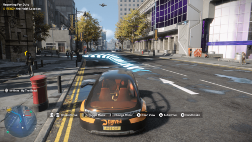 Interact screenshot of Watch Dogs: Legion video game interface.