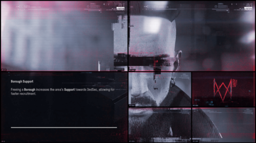 Loading screenshot of Watch Dogs: Legion video game interface.