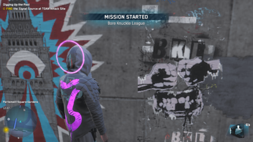 Quest screenshot of Watch Dogs: Legion video game interface.