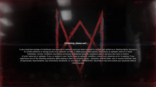 Seisure Warning screenshot of Watch Dogs: Legion video game interface.