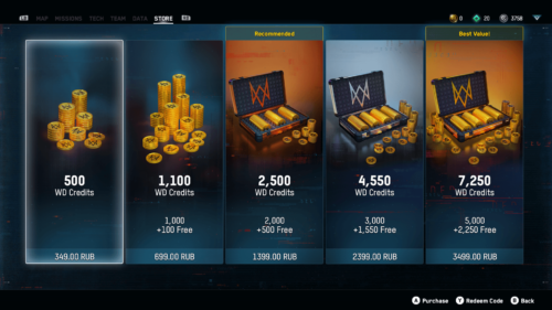 Store screenshot of Watch Dogs: Legion video game interface.