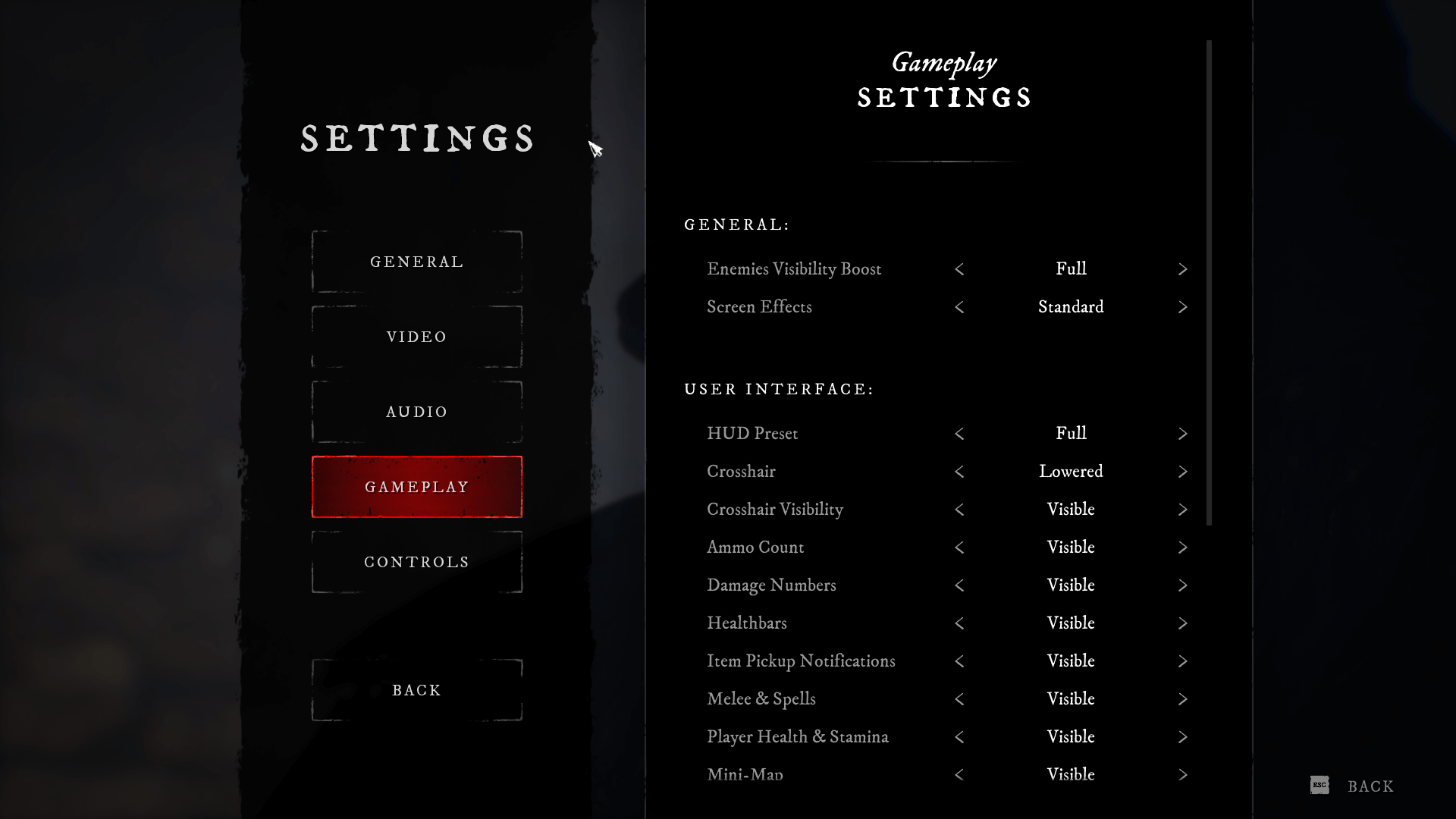 Gameplay screenshot of Witchfire video game interface.