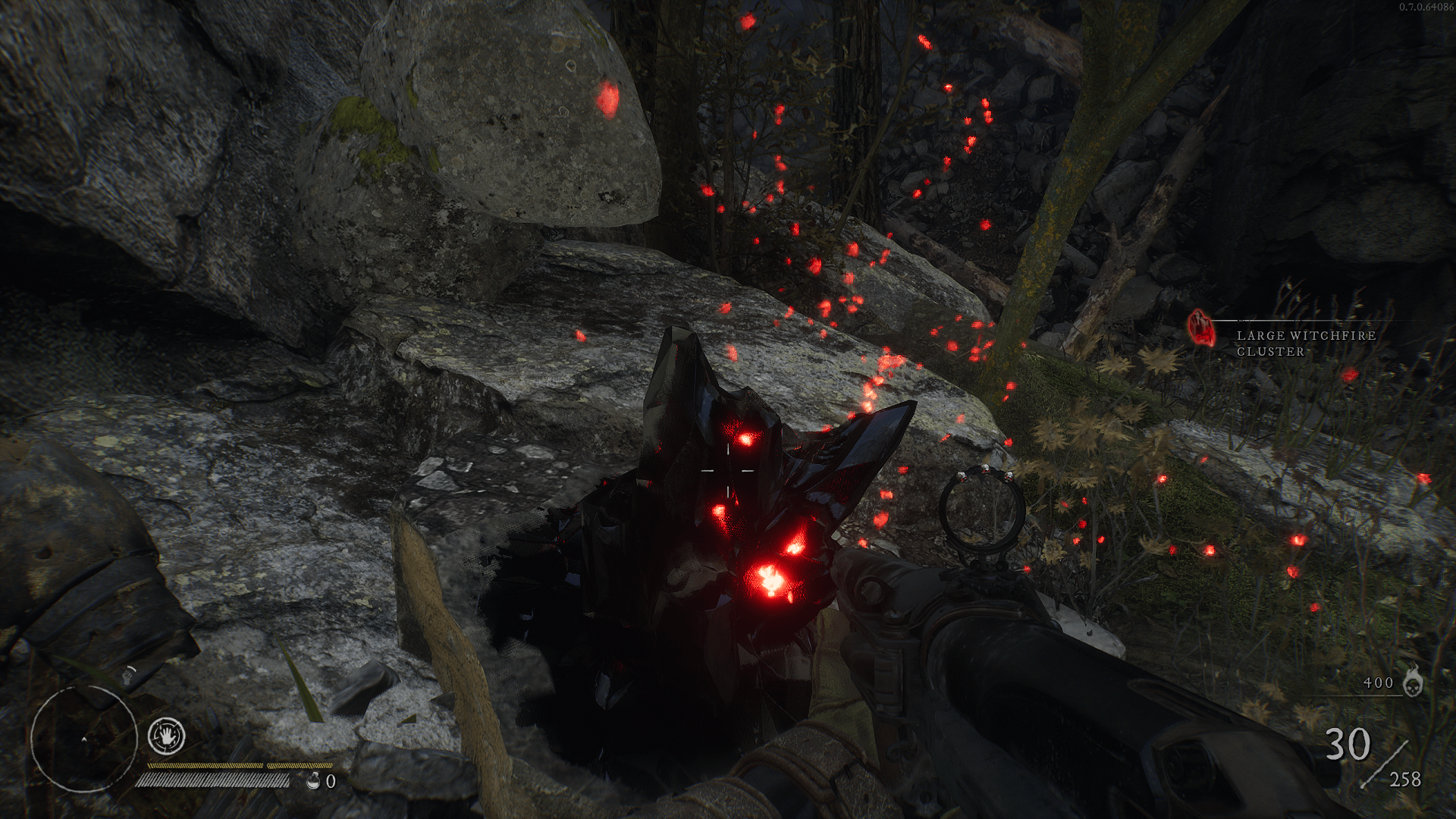 HUD screenshot of Witchfire video game interface.
