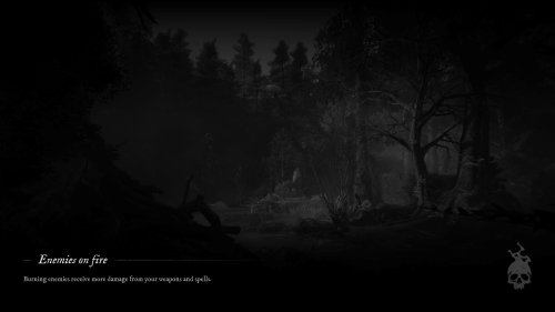 Loading screenshot of Witchfire video game interface.