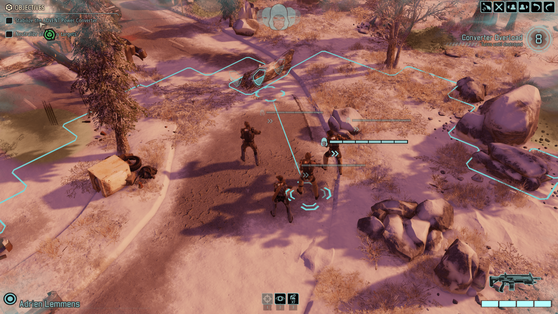 Move screenshot of XCOM 2 video game interface.