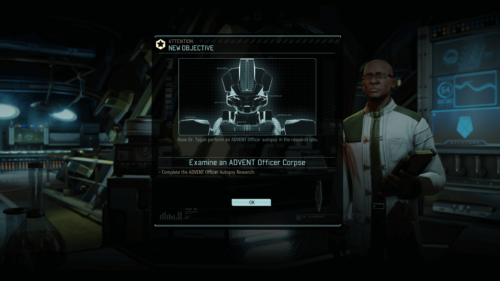 New objective screenshot of XCOM 2 video game interface.