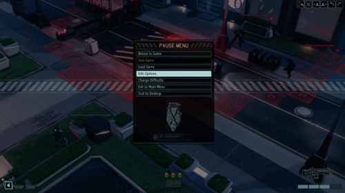 Pause menu screenshot of XCOM 2 video game interface.