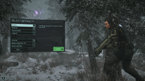 Select difficulty screenshot of XCOM 2 video game interface.
