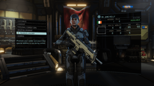 Soldier screenshot of XCOM 2 video game interface.